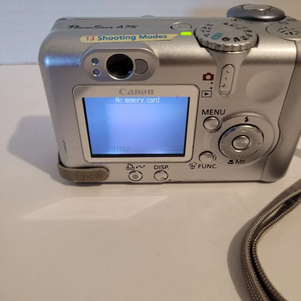 Canon PowerShot A75 Camera 3.2 Mega Pixels PC1202 Screen Issues See Description